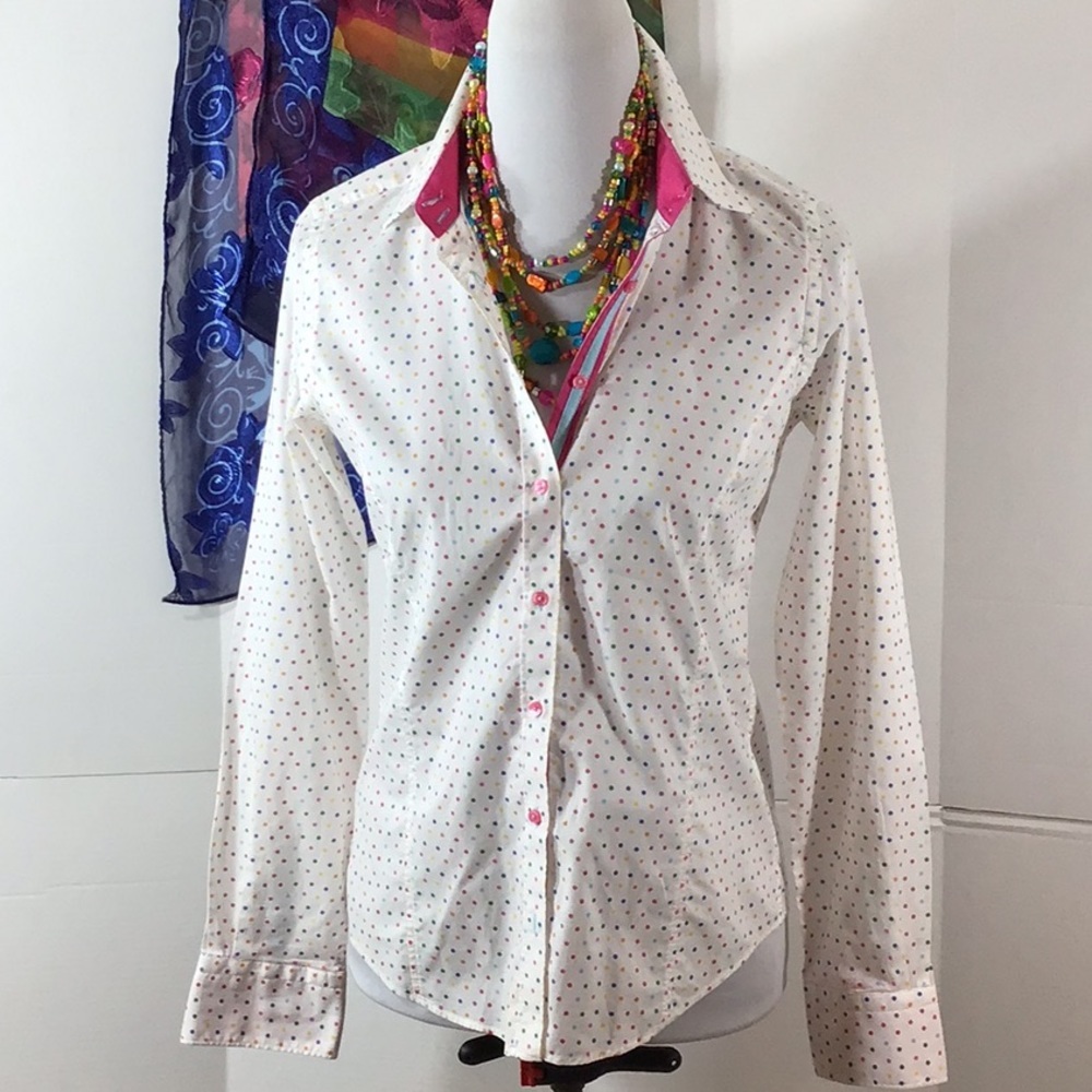 Claudio Lublin Women polka dot button shirt 10
